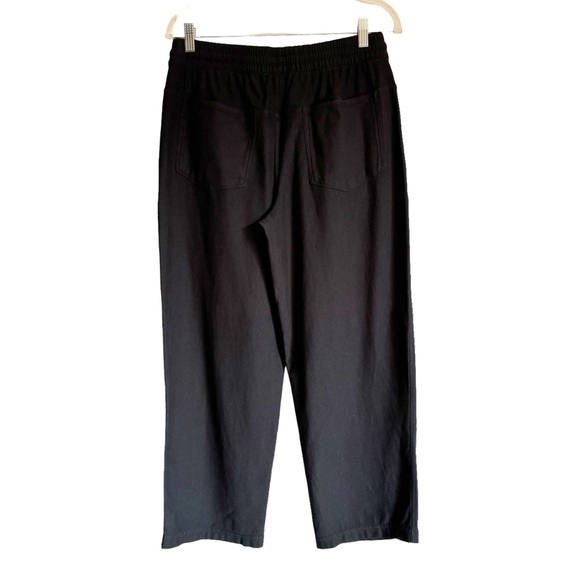 Athleta Farallon Pant Black Straight leg Crop Ankle #533741 Pull On Lounge Sz MP - Picture 2 of 12